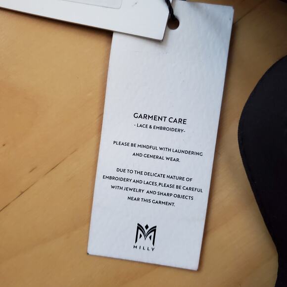 Milly Hannah Organza Belted Floral Embroidered Mini Dress Black Sheer Size 6 NEW - Picture 14 of 16